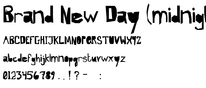 Brand New Day (Midnight) font